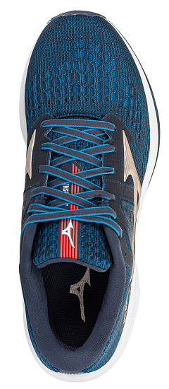 Кроссовки мужские Mizuno Wave Inspire 17 Чернильн/Зол/Крас - Фото 3 большая