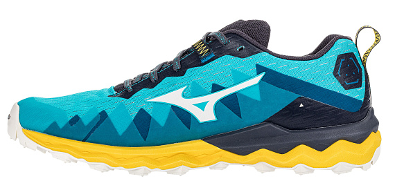 Кроссовки мужские Mizuno Wave Daichi 6 Гол/Бел/Желт - Фото 6 большая