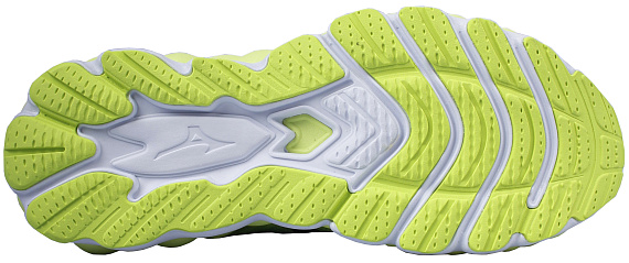 Кроссовки мужские Mizuno Wave Sky 8 Mizuno Neo Lime/Black/White - Фото 4 большая