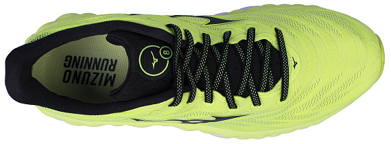 Кроссовки мужские Mizuno Wave Sky 8 Mizuno Neo Lime/Black/White - Фото 5 большая
