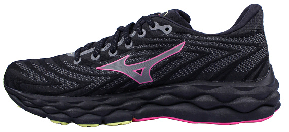 Кроссовки Mizuno Wave Sky 8 Black/Silver/Pink Tetra - Фото 2 большая