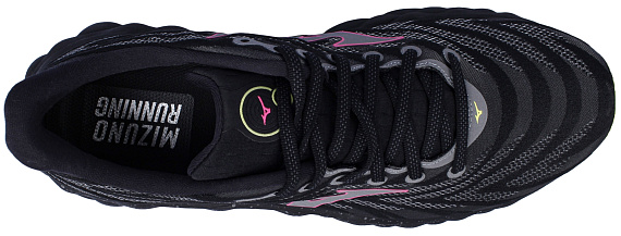Кроссовки Mizuno Wave Sky 8 Black/Silver/Pink Tetra - Фото 5 большая