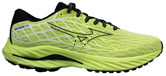 Кроссовки мужские Mizuno Wave Inspire 20 Mizuno Neo Lime/Black/Evening - Фото 1 большая