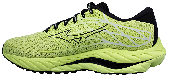 Кроссовки мужские Mizuno Wave Inspire 20 Mizuno Neo Lime/Black/Evening - Фото 2 большая