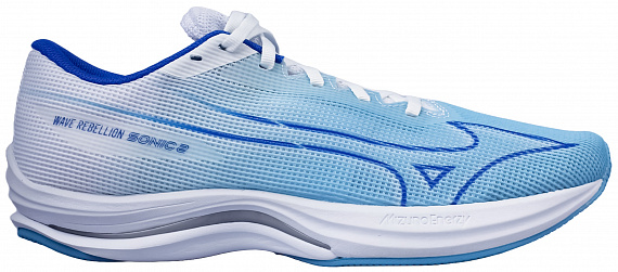 Кроссовки мужские Mizuno Wave Rebellion Sonic 2 River Blue/Mugen Blue/White - Фото 1 большая