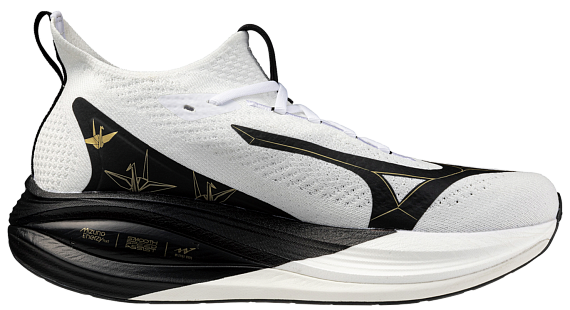 Кроссовки Mizuno Neo Vista 2 White/Black/Gold - Фото 3 большая