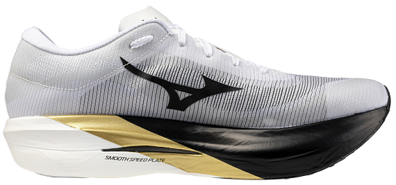 Кроссовки Mizuno Hyperwarp Elite White/Black/Gold - Фото 4 большая