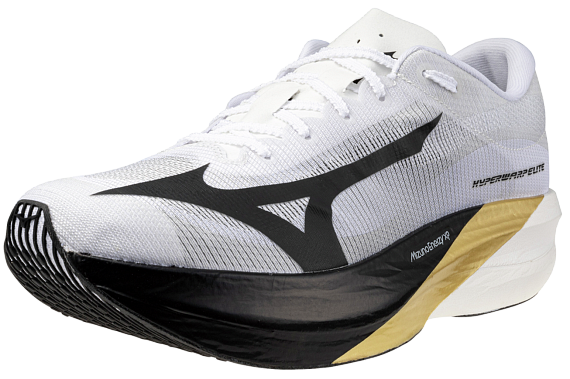 Кроссовки Mizuno Hyperwarp Elite White/Black/Gold - Фото 7 большая
