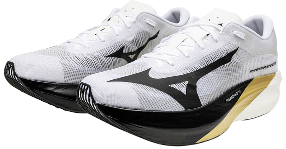 Кроссовки Mizuno Hyperwarp Elite White/Black/Gold - Фото 9 большая