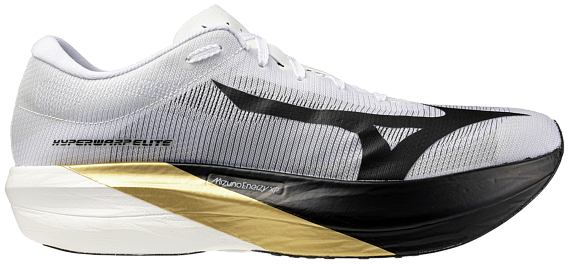Кроссовки Mizuno Hyperwarp Elite White/Black/Gold - Фото 1 большая