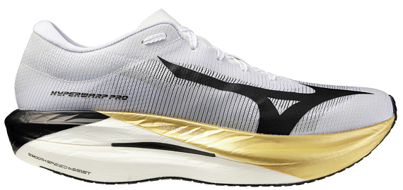 Кроссовки Mizuno Hyperwarp Pro White/Black/Gold - Фото 1 большая