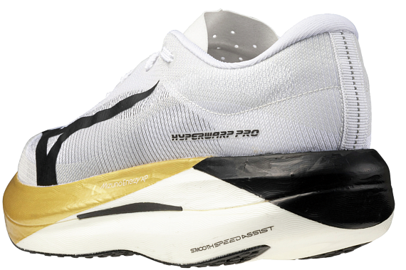 Кроссовки Mizuno Hyperwarp Pro White/Black/Gold - Фото 8 большая