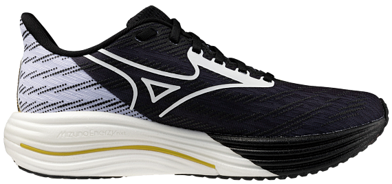 Кроссовки Mizuno Wave Rider 29 Black/White/Gold - Фото 2 большая