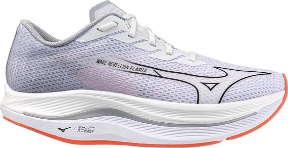 Кроссовки мужские Mizuno Wave Rebellion Flash 2 White/Black/Harbor Mist - Фото 1 большая
