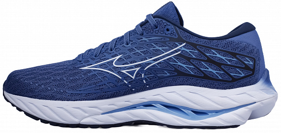 Кроссовки мужские Mizuno Wave Inspire 20 Federal Blue/White/Alaskan Blu - Фото 2 большая