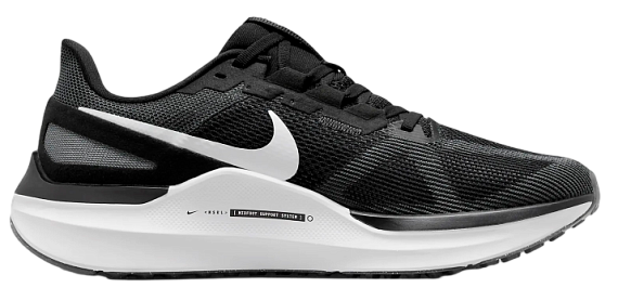 Кроссовки мужские Nike Air Zoom Structure 25 Black/Iron Grey/White - Фото 2 большая