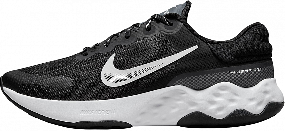 Кроссовки мужские Nike Renew Ride 3 Black/White-Dk Smoke Grey-Smoke Grey - Фото 1 большая