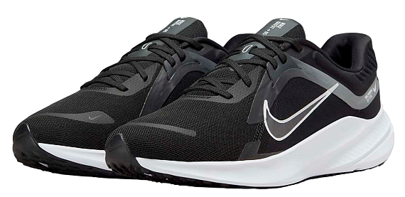 Кроссовки мужские Nike Quest 5 Black/White-Smoke Grey-Dk Smoke Grey - Фото 3 большая