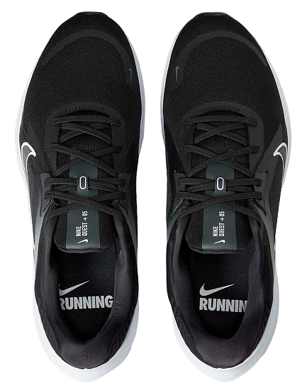 Кроссовки мужские Nike Quest 5 Black/White-Smoke Grey-Dk Smoke Grey - Фото 4 большая