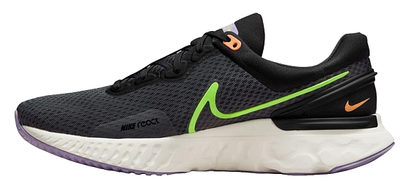 Кроссовки мужские Nike React Miler 3 Anthracite/Ghost Green-Black-White - Фото 2 большая