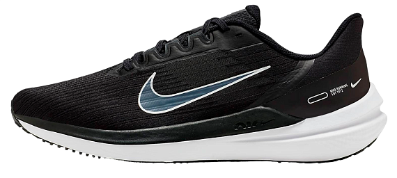 Кроссовки мужские Nike Air Winflo 9 Black/White-Dk Smoke Grey - Фото 2 большая