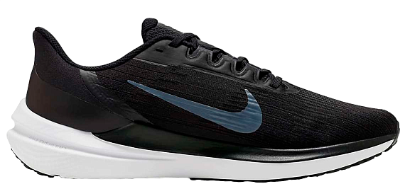 Кроссовки мужские Nike Air Winflo 9 Black/White-Dk Smoke Grey - Фото 9 большая