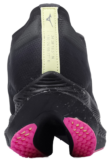 Кроссовки Mizuno Wave Rebellion Pro 2 Black/Silver/Pink Tetra - Фото 3 большая