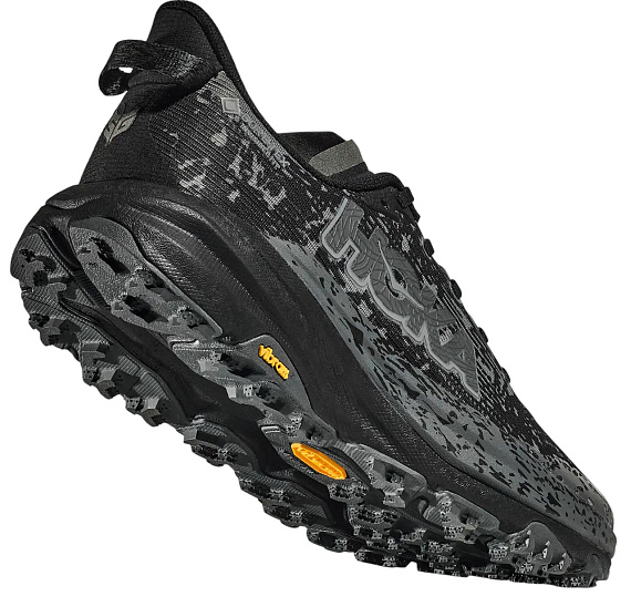Кроссовки мужские Hoka Speedgoat 6 Gtx Wide Black/Outer Orbit - Фото 4 большая