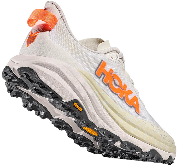 Кроссовки мужские Hoka Speedgoat 6 White/Neon Tangerine - Фото 4 большая