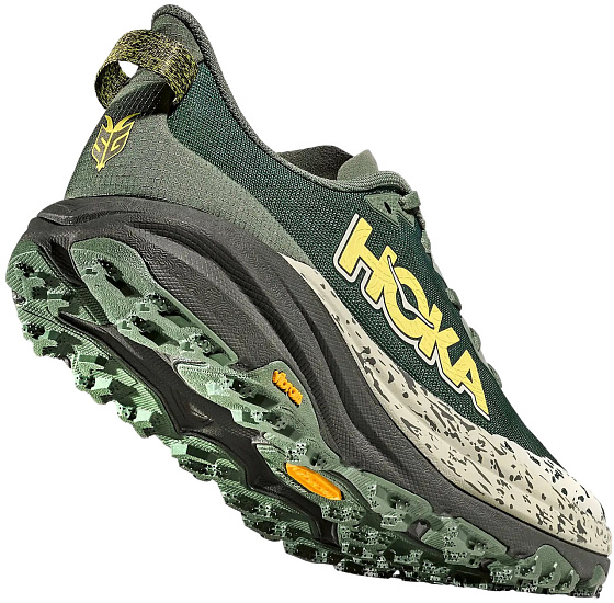 Кроссовки мужские Hoka Speedgoat 6 Wide Fern/Asphalt Grey - Фото 4 большая