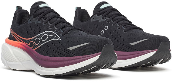 Кроссовки мужские Saucony Hurricane 25 Black/Crimson - Фото 3 большая