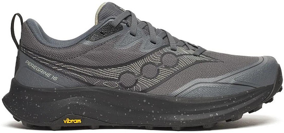 Кроссовки мужские Saucony Peregrine 16 Carbon/Black - Фото 1 большая