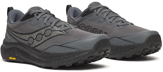 Кроссовки мужские Saucony Peregrine 16 Carbon/Black - Фото 2 большая