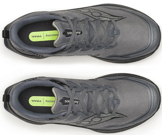 Кроссовки мужские Saucony Peregrine 16 Carbon/Black - Фото 5 большая