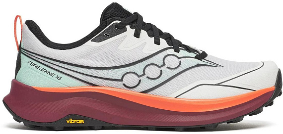Кроссовки мужские Saucony Peregrine 16 White/Crimson - Фото 1 большая
