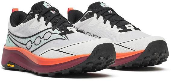 Кроссовки мужские Saucony Peregrine 16 White/Crimson - Фото 2 большая