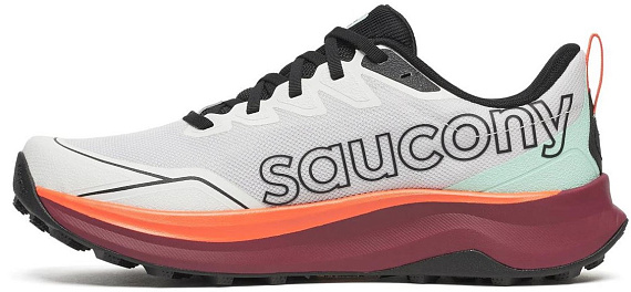 Кроссовки мужские Saucony Peregrine 16 White/Crimson - Фото 3 большая