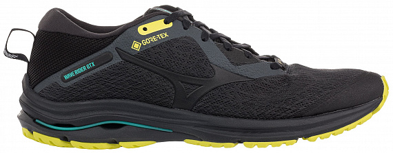 Кроссовки мужские Mizuno Wave Rider Gtx 2 Т.Сер/Чер/Желт - Фото 1 большая