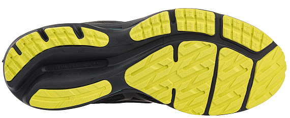 Кроссовки мужские Mizuno Wave Rider Gtx 2 Т.Сер/Чер/Желт - Фото 3 большая