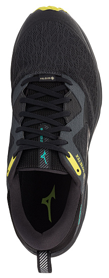 Кроссовки мужские Mizuno Wave Rider Gtx 2 Т.Сер/Чер/Желт - Фото 5 большая