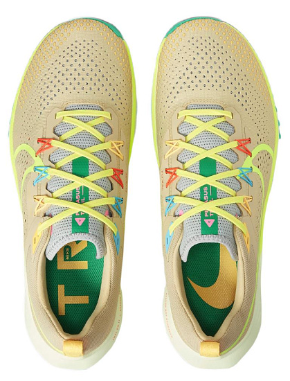 Кроссовки мужские Nike Pegasus Trail 4 Team Gold/Volt/Baltic Blue/Stadium Green - Фото 3 большая