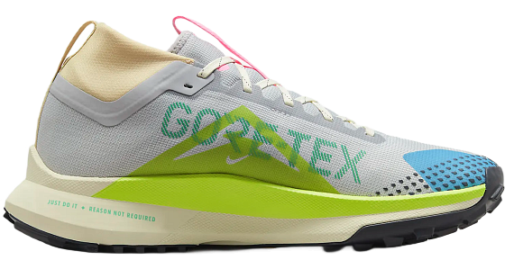 Кроссовки мужские Nike Pegasus Trail 4 Gtx Wolf Grey/Volt/Stadium Green/Baltic Blue - Фото 2 большая