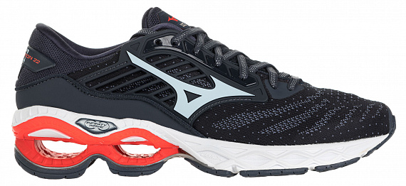Кроссовки мужские Mizuno Wave Creation 22 Чернильн/Св.Гол/Крас - Фото 1 большая