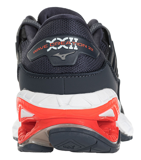 Кроссовки мужские Mizuno Wave Creation 22 Чернильн/Св.Гол/Крас - Фото 3 большая