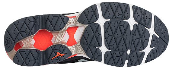 Кроссовки мужские Mizuno Wave Creation 22 Чернильн/Св.Гол/Крас - Фото 4 большая