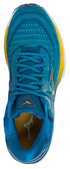 Кроссовки мужские Mizuno Wave Sky 4 Гол/Сереб/Син - Фото 2 большая