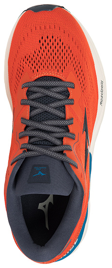 Кроссовки мужские Mizuno Wave Skyrise 2 Крас/Т.Сер/Син - Фото 2 большая