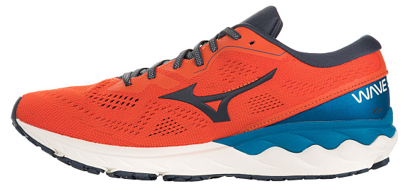 Кроссовки мужские Mizuno Wave Skyrise 2 Крас/Т.Сер/Син - Фото 5 большая