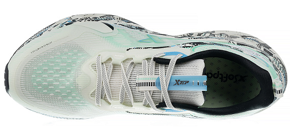 Кроссовки мужские Xtep Power Run Canvas White/Bluish Green - Фото 4 большая