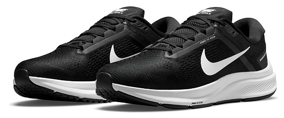 Кроссовки мужские Nike Air Zoom Structure 24 Black/White - Фото 5 большая